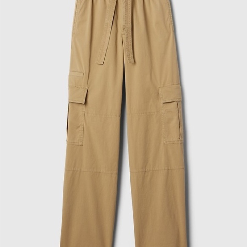 Gap Fine Twill Tan Street Wear Baggy Wide Leg Oversized Cargo Pants - Picture 1 of 5